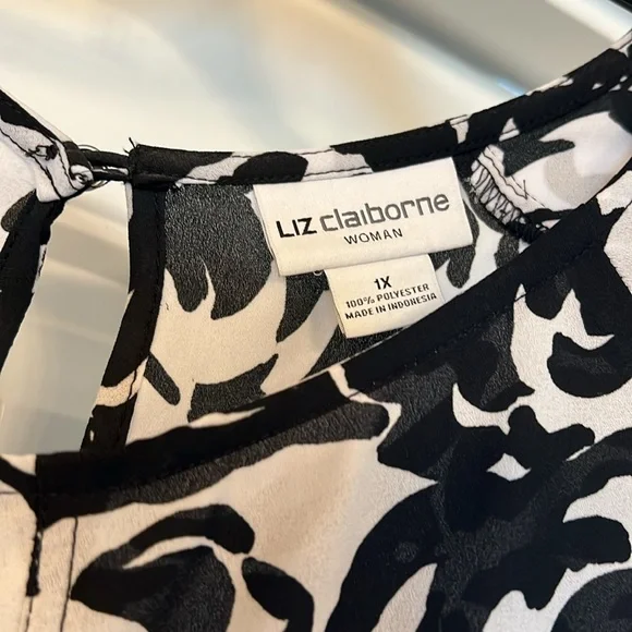 Liz Claiborne dressy top 1x - Picture 3 of 5